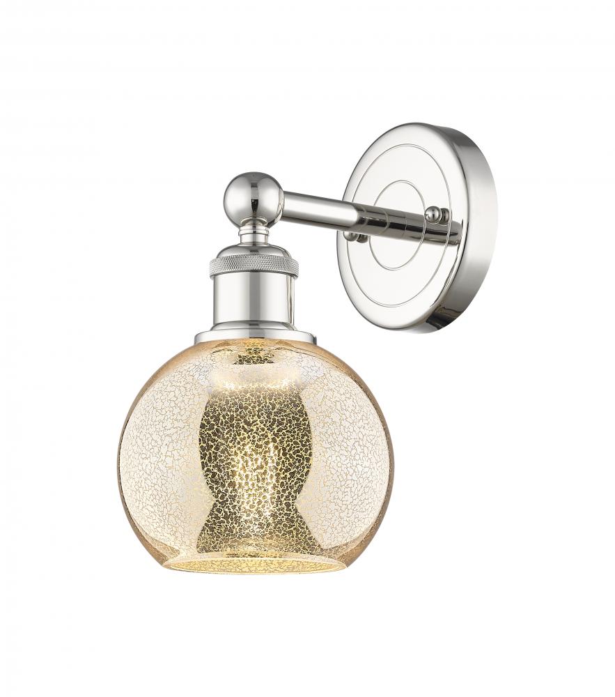 Athens - 1 Light - 6 inch - Polished Nickel - Sconce