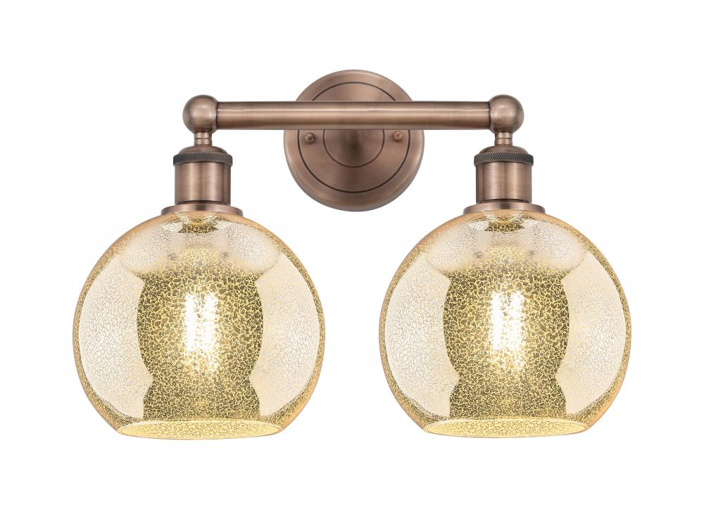 Athens - 2 Light - 17 inch - Antique Copper - Bath Vanity Light
