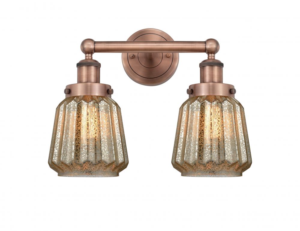 Chatham - 2 Light - 16 inch - Antique Copper - Bath Vanity Light