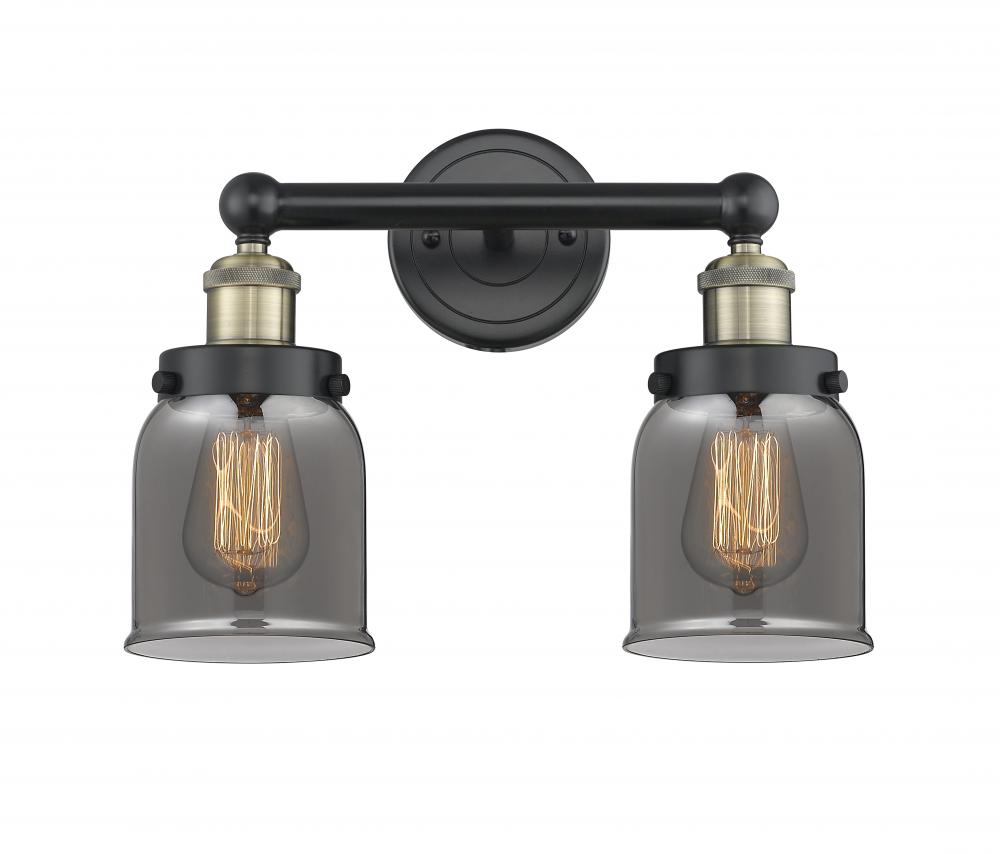 Bell - 2 Light - 14 inch - Black Antique Brass - Bath Vanity Light
