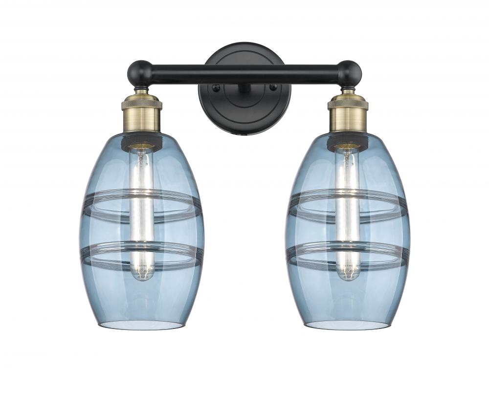 Vaz - 2 Light - 15 inch - Black Antique Brass - Bath Vanity Light