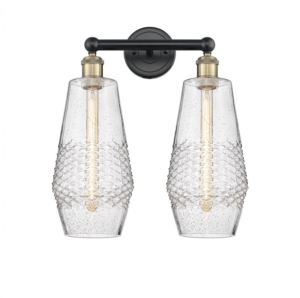 Windham - 2 Light - 16 inch - Black Antique Brass - Bath Vanity Light
