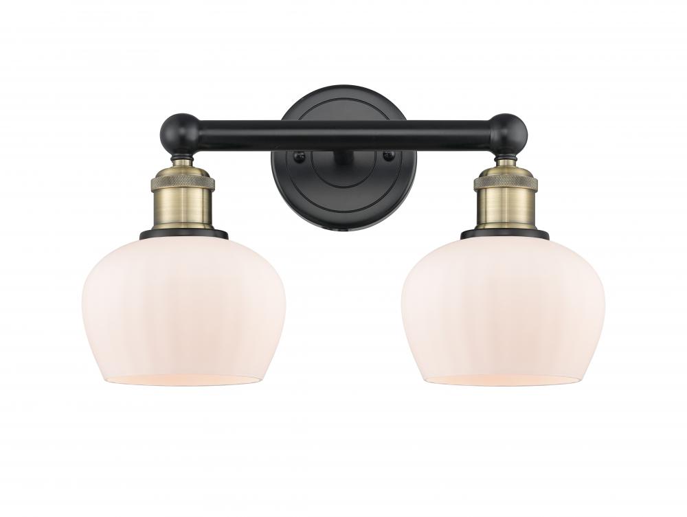 Fenton - 2 Light - 16 inch - Black Antique Brass - Bath Vanity Light