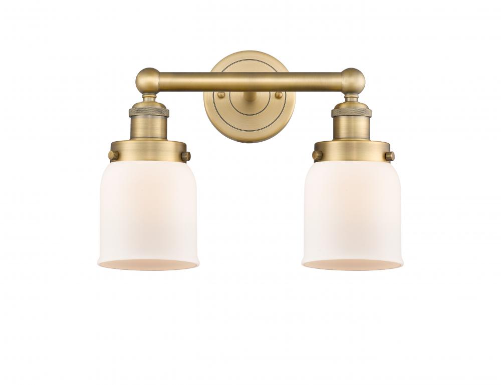 Bell - 2 Light - 14 inch - Brushed Brass - Bath Vanity Light