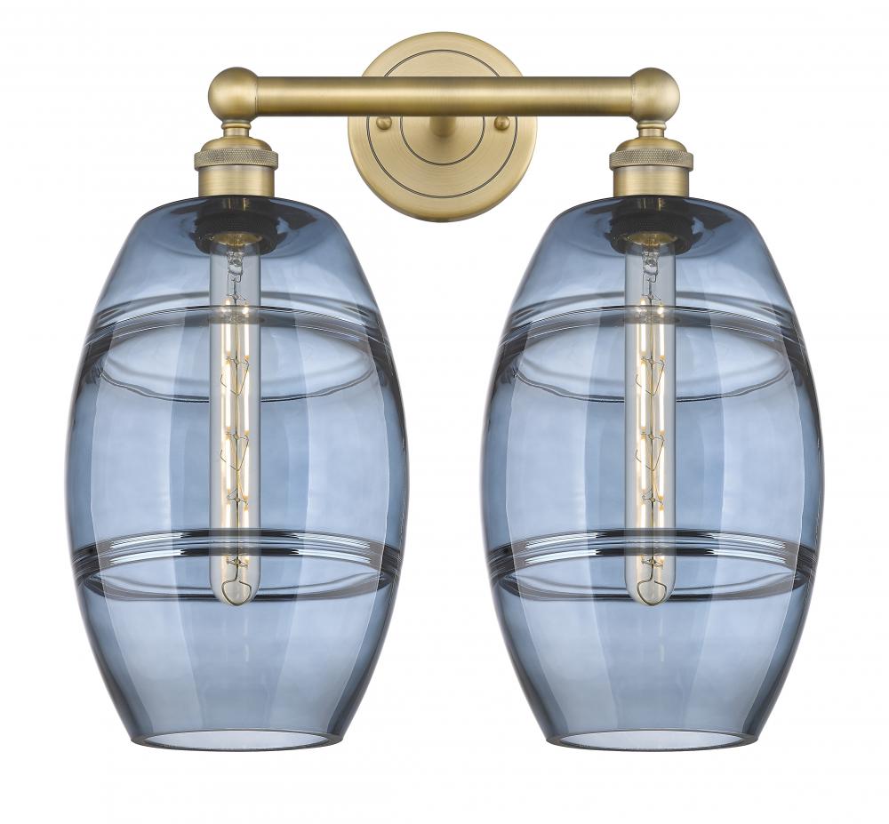 Vaz - 2 Light - 17 inch - Brushed Brass - Bath Vanity Light