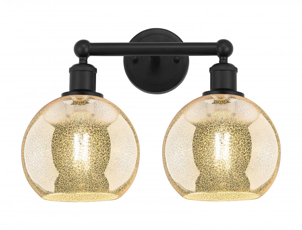 Athens - 2 Light - 17 inch - Matte Black - Bath Vanity Light