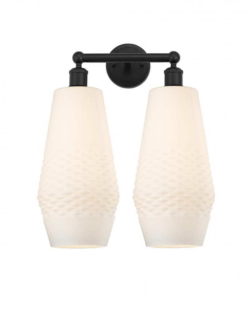 Windham - 2 Light - 16 inch - Matte Black - Bath Vanity Light