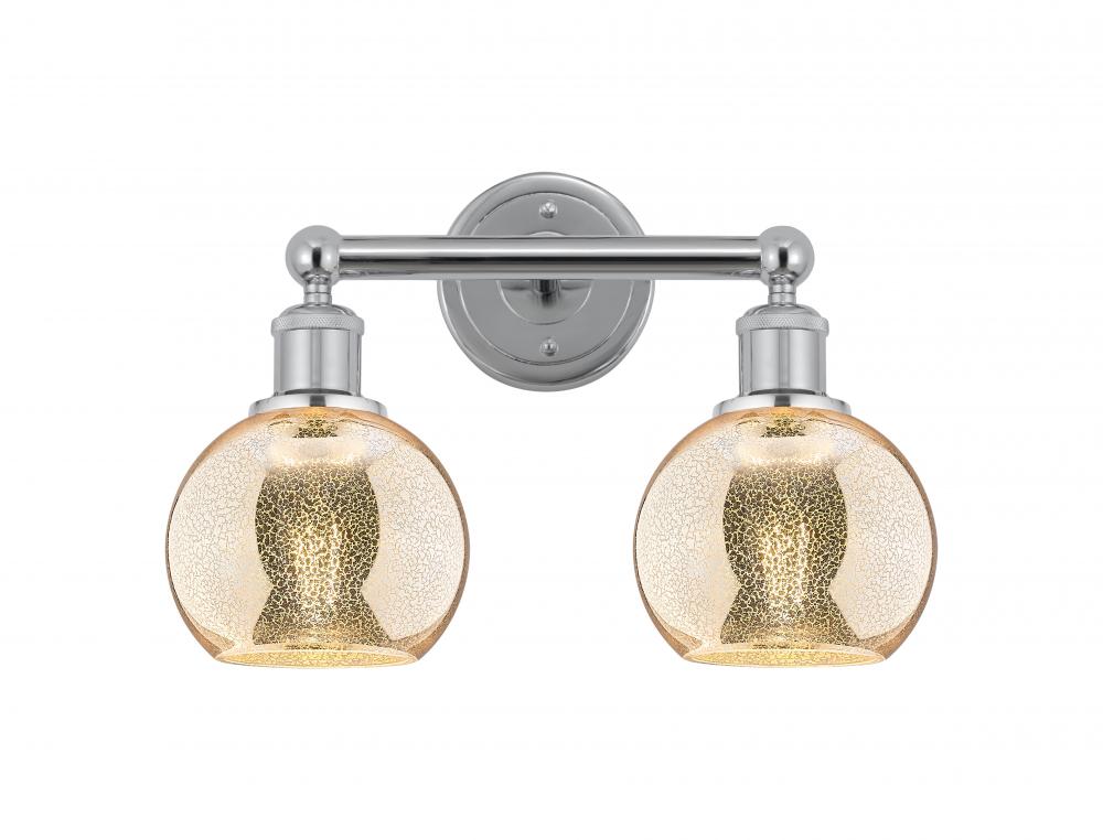 Athens - 2 Light - 15 inch - Polished Chrome - Bath Vanity Light