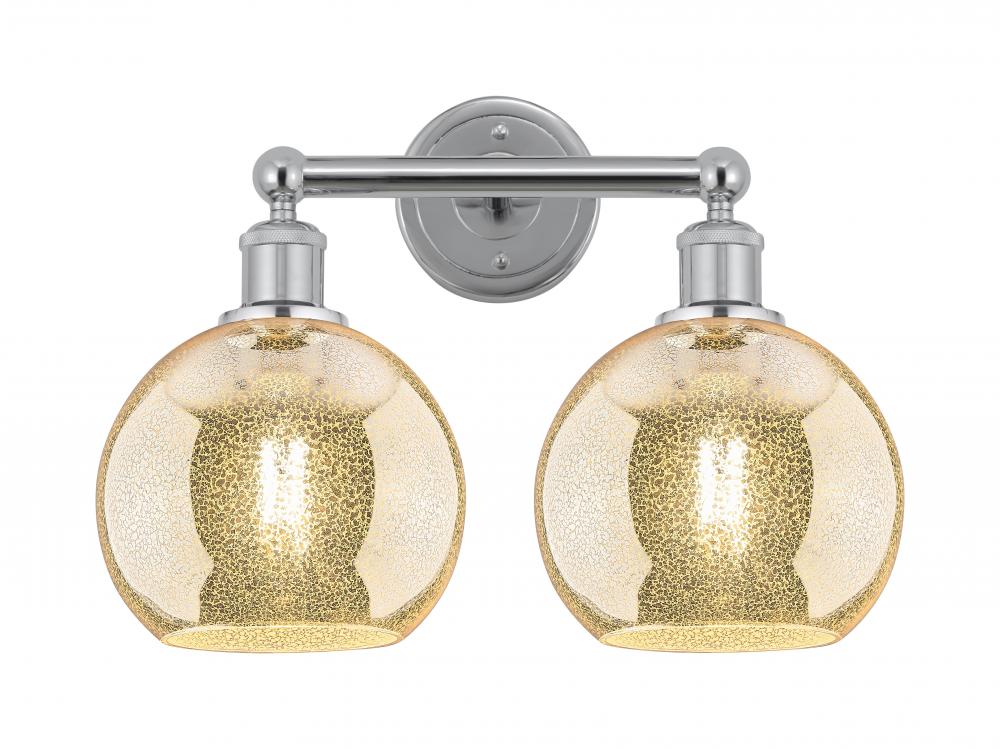 Athens - 2 Light - 17 inch - Polished Chrome - Bath Vanity Light