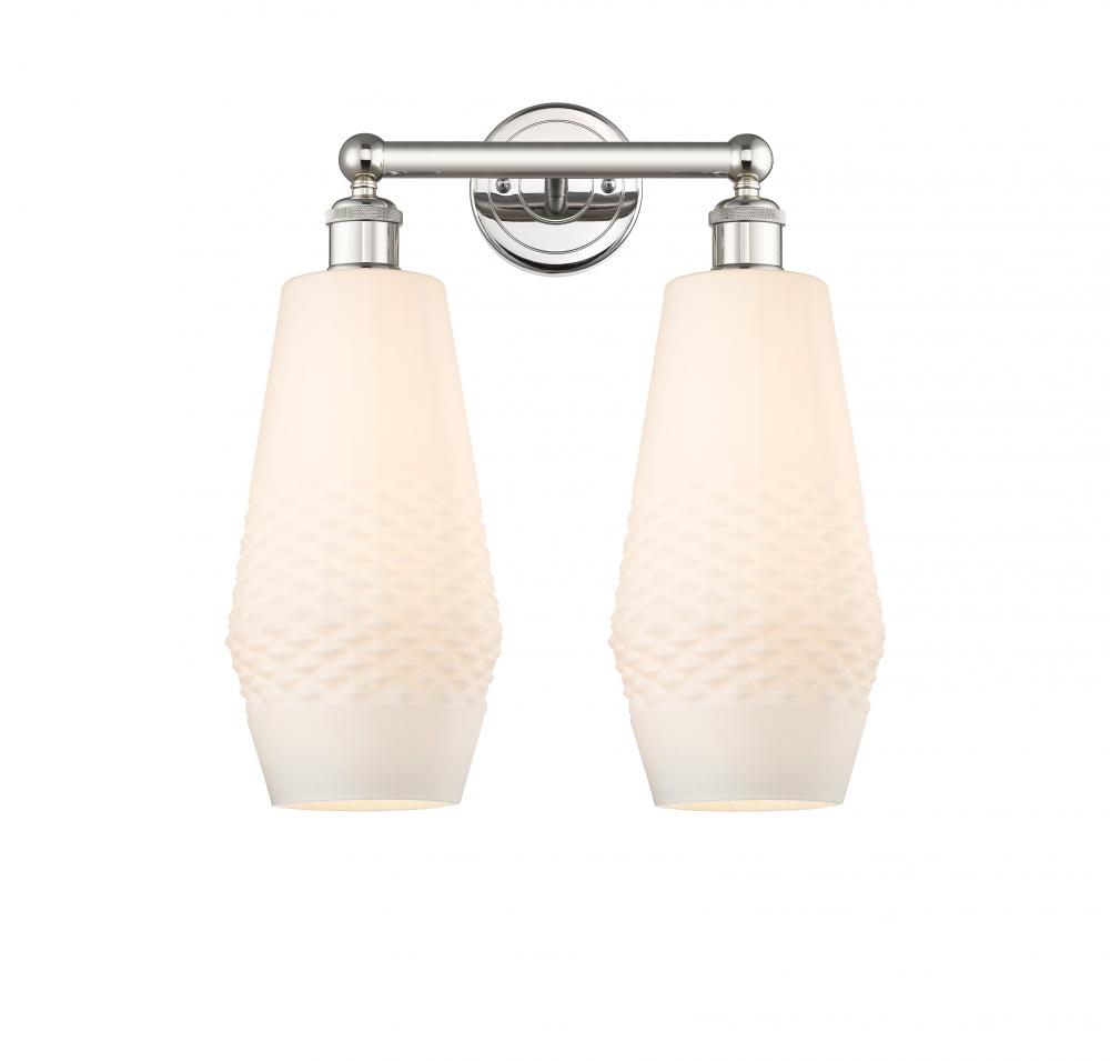 Windham - 2 Light - 16 inch - Polished Nickel - Bath Vanity Light