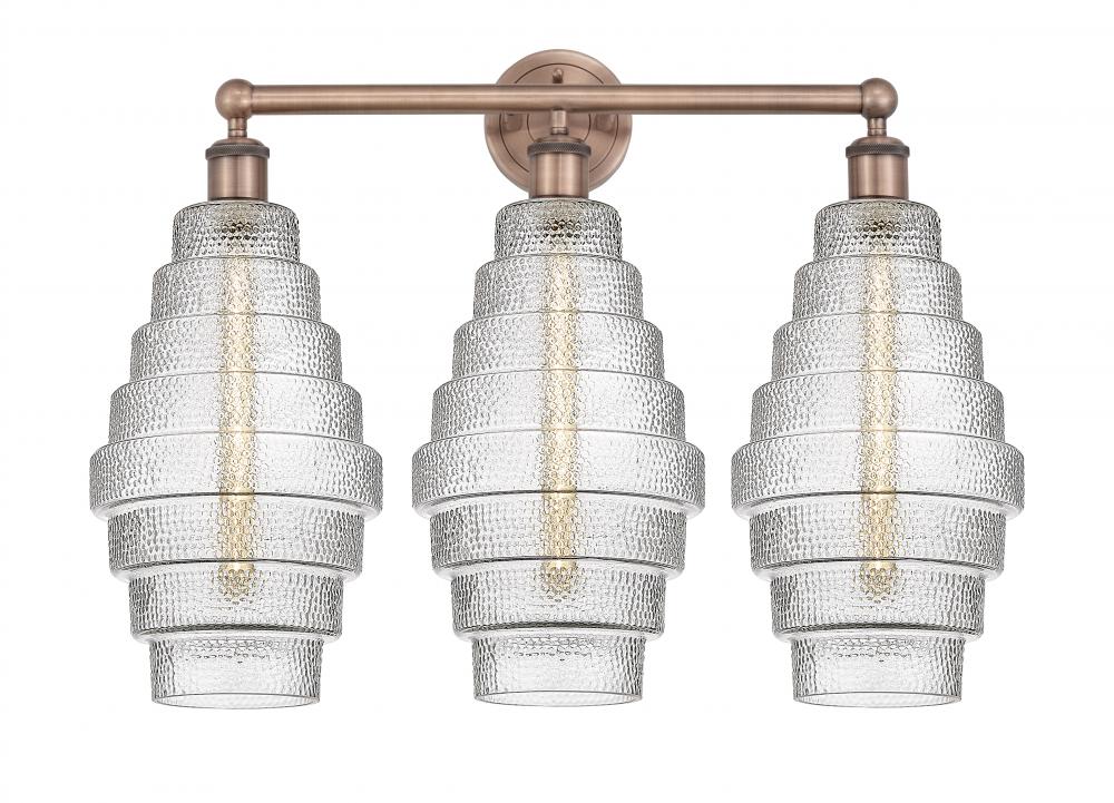 Cascade - 3 Light - 26 inch - Antique Copper - Bath Vanity Light