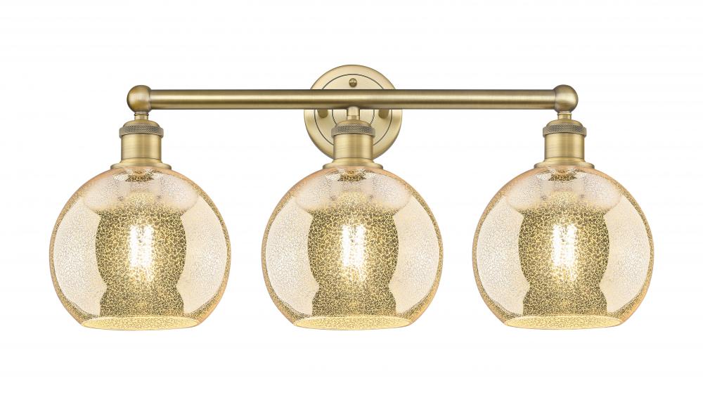 Athens - 3 Light - 26 inch - Brushed Brass - Bath Vanity Light