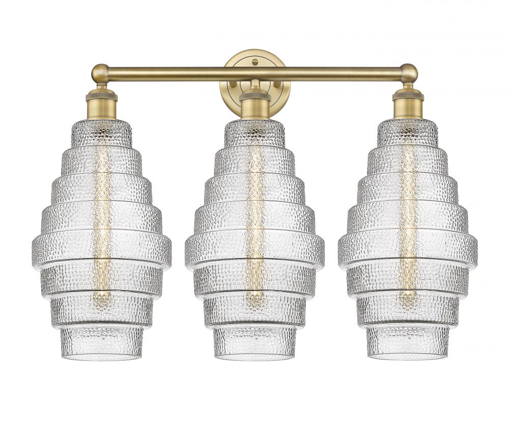 Cascade - 3 Light - 26 inch - Brushed Brass - Bath Vanity Light