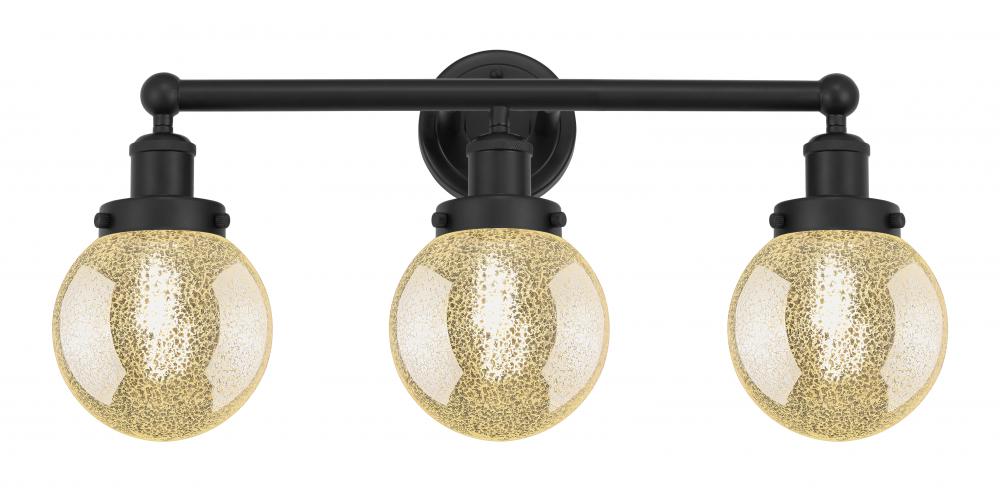 Beacon - 3 Light - 24 inch - Matte Black - Bath Vanity Light