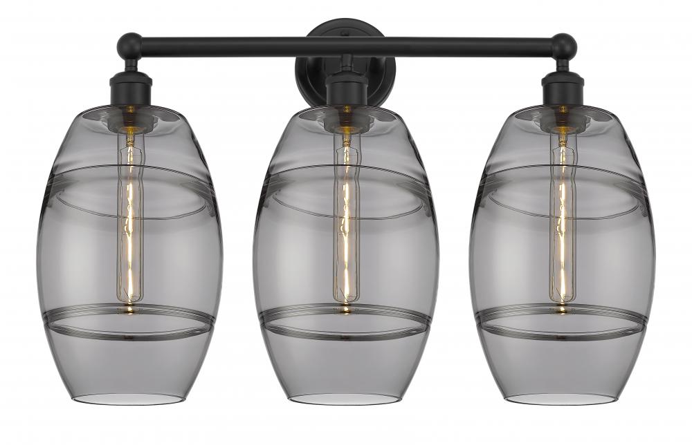 Vaz - 3 Light - 26 inch - Matte Black - Bath Vanity Light