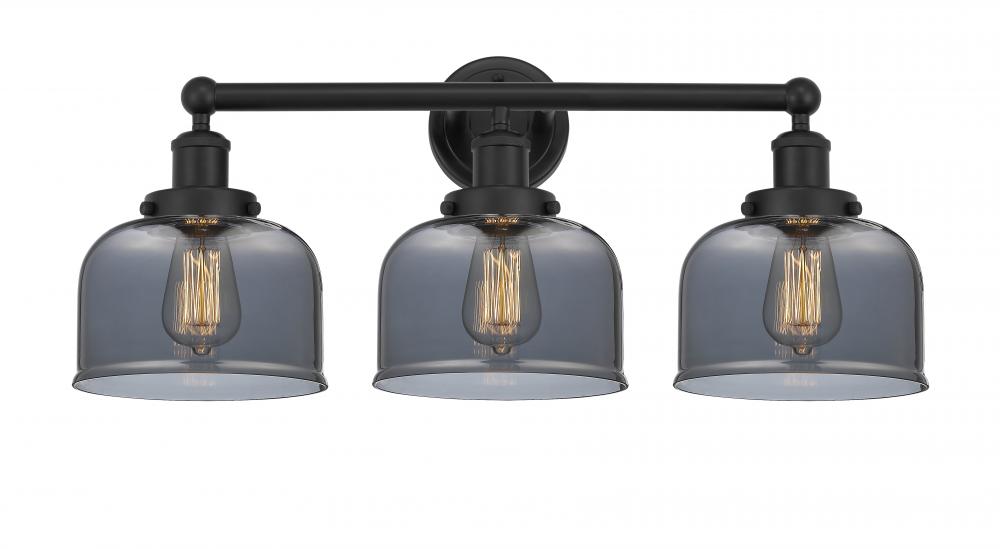 Bell - 3 Light - 26 inch - Matte Black - Bath Vanity Light