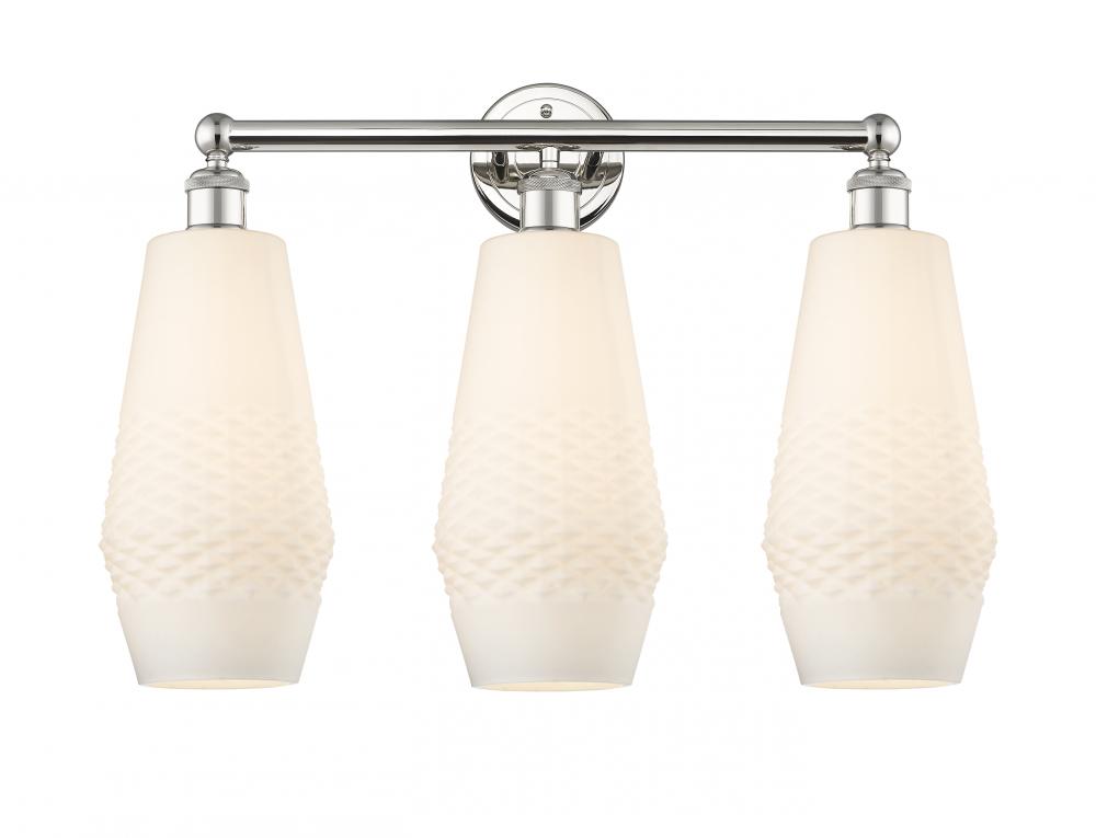 Windham - 3 Light - 25 inch - Polished Nickel - Bath Vanity Light