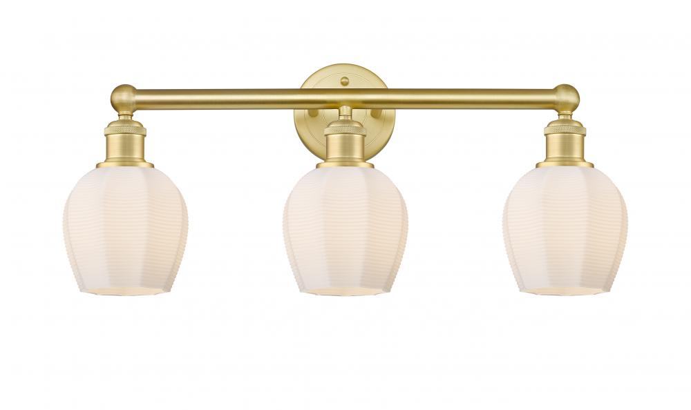 Norfolk - 3 Light - 24 inch - Satin Gold - Bath Vanity Light