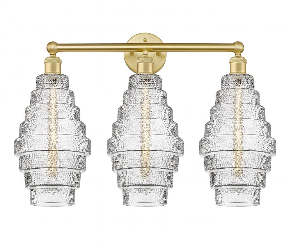 Cascade - 3 Light - 26 inch - Satin Gold - Bath Vanity Light