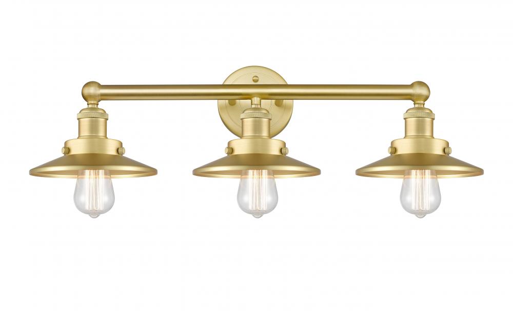 Edison - 3 Light - 26 inch - Satin Gold - Bath Vanity Light