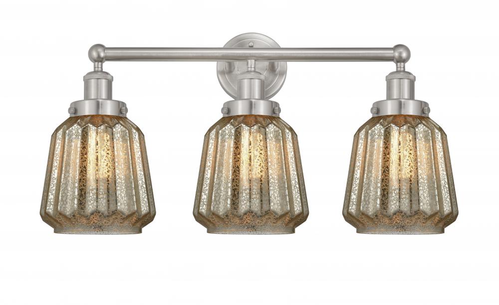 Chatham - 3 Light - 25 inch - Brushed Satin Nickel - Bath Vanity Light