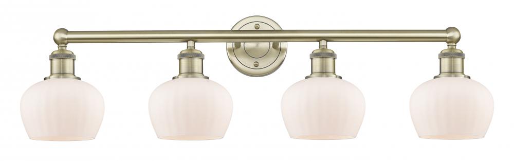 Fenton - 4 Light - 34 inch - Antique Brass - Bath Vanity Light