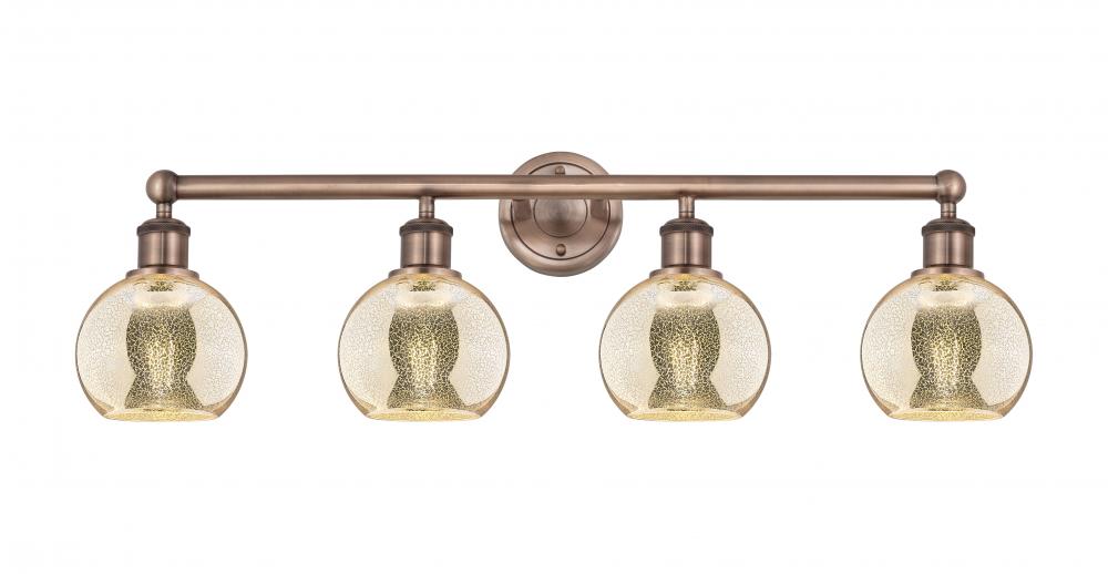 Athens - 4 Light - 33 inch - Antique Copper - Bath Vanity Light
