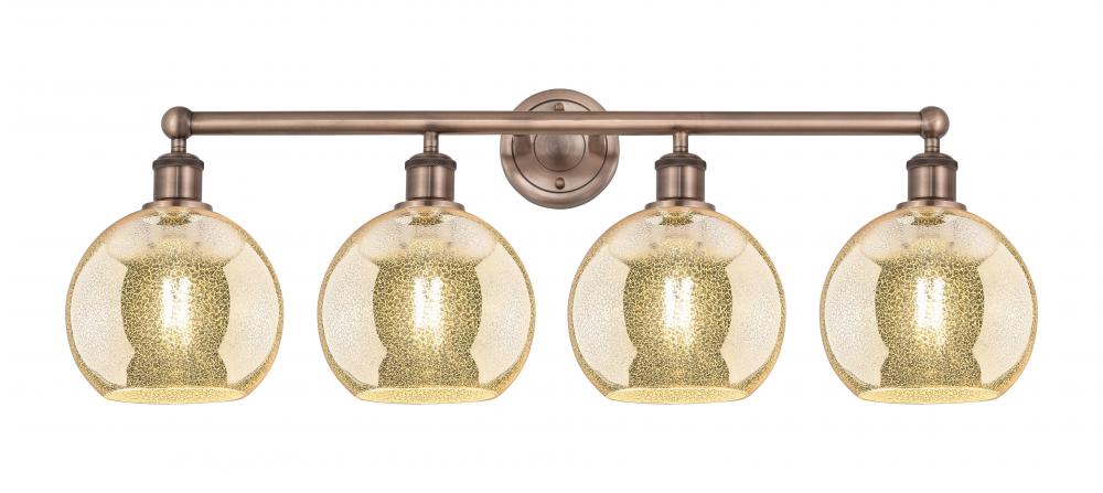 Athens - 4 Light - 35 inch - Antique Copper - Bath Vanity Light