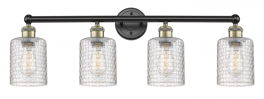 Cobbleskill - 4 Light - 32 inch - Black Antique Brass - Bath Vanity Light