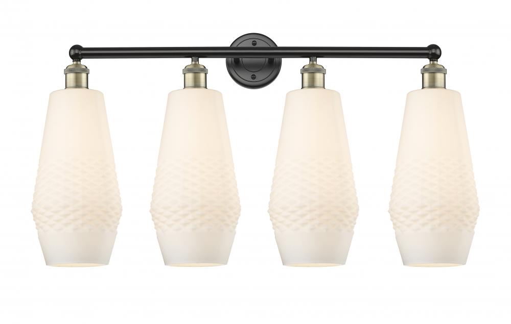 Windham - 4 Light - 34 inch - Black Antique Brass - Bath Vanity Light