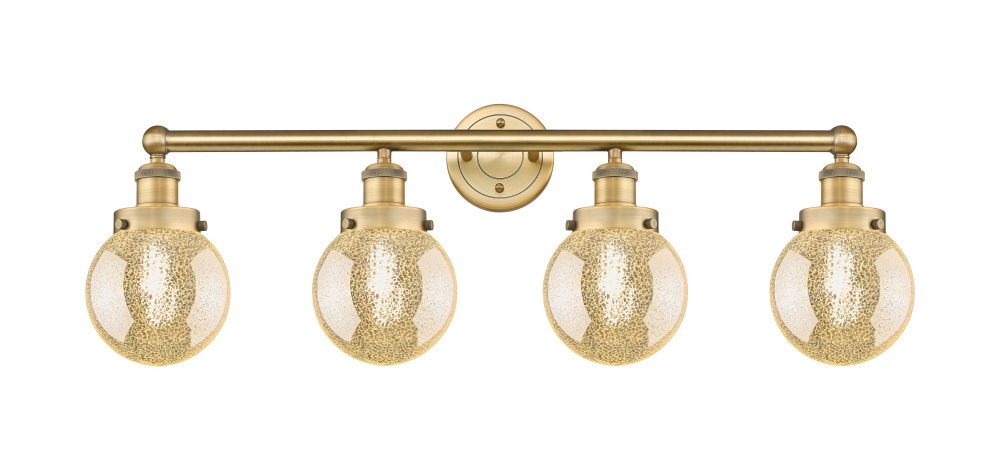 Beacon - 4 Light - 33 inch - Brushed Brass - Bath Vanity Light