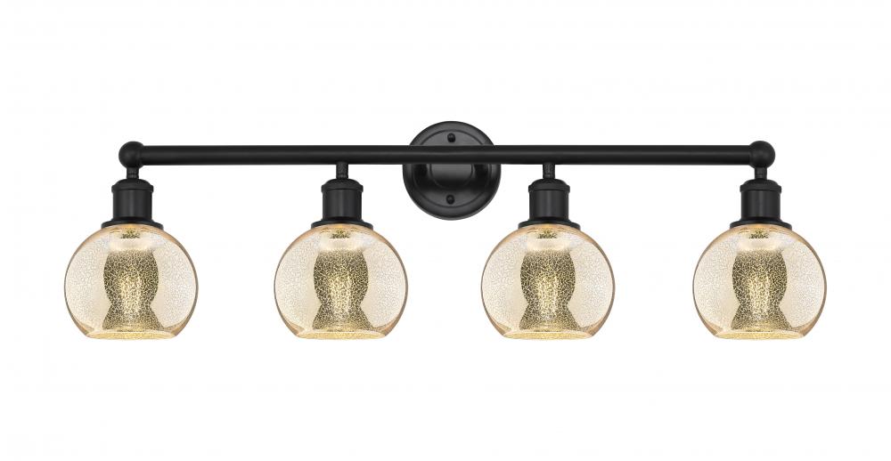 Athens - 4 Light - 33 inch - Matte Black - Bath Vanity Light