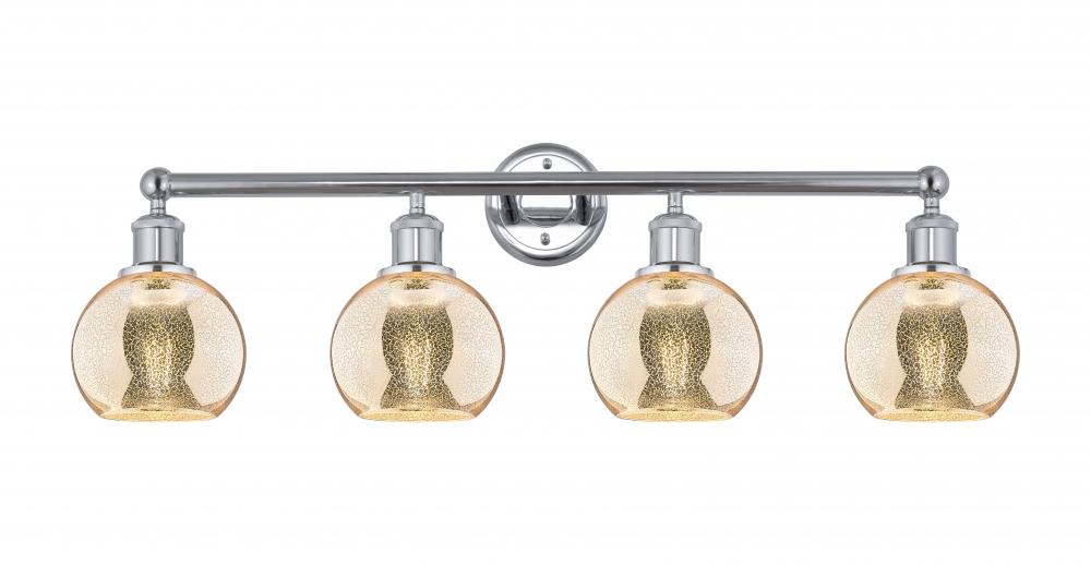 Athens - 4 Light - 33 inch - Polished Chrome - Bath Vanity Light