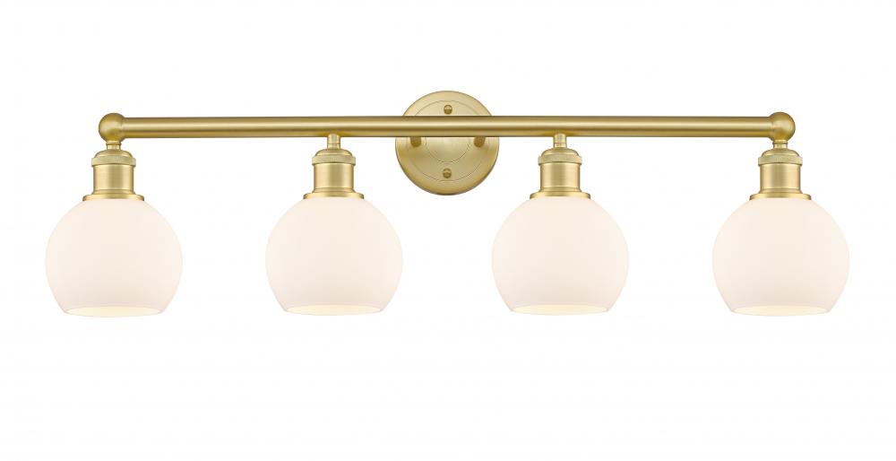 Athens - 4 Light - 33 inch - Satin Gold - Bath Vanity Light