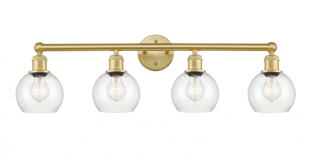 Athens - 4 Light - 33 inch - Satin Gold - Bath Vanity Light