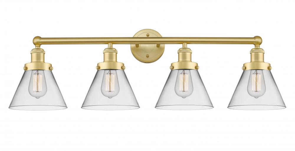Cone - 4 Light - 35 inch - Satin Gold - Bath Vanity Light
