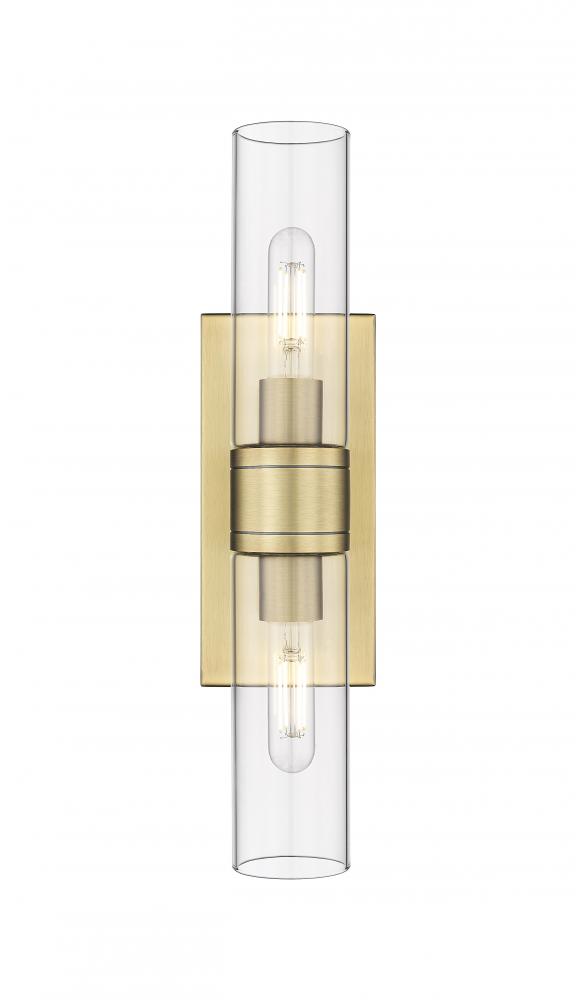 Boreas - 2 Light - 18 inch - Brushed Brass - Bath Vanity Light