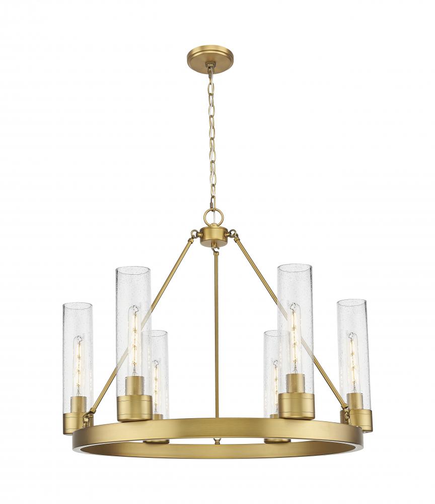 Boreas - 6 Light - 29 inch - Brushed Brass - Chandelier