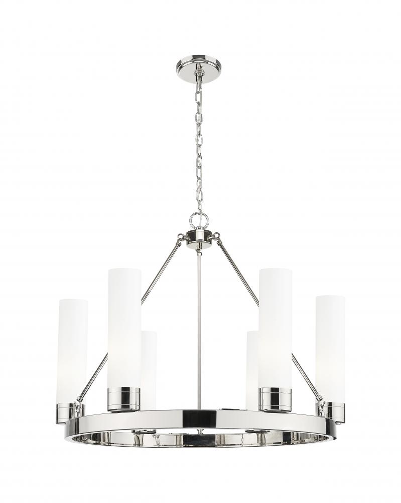 Boreas - 6 Light - 29 inch - Polished Nickel - Chandelier
