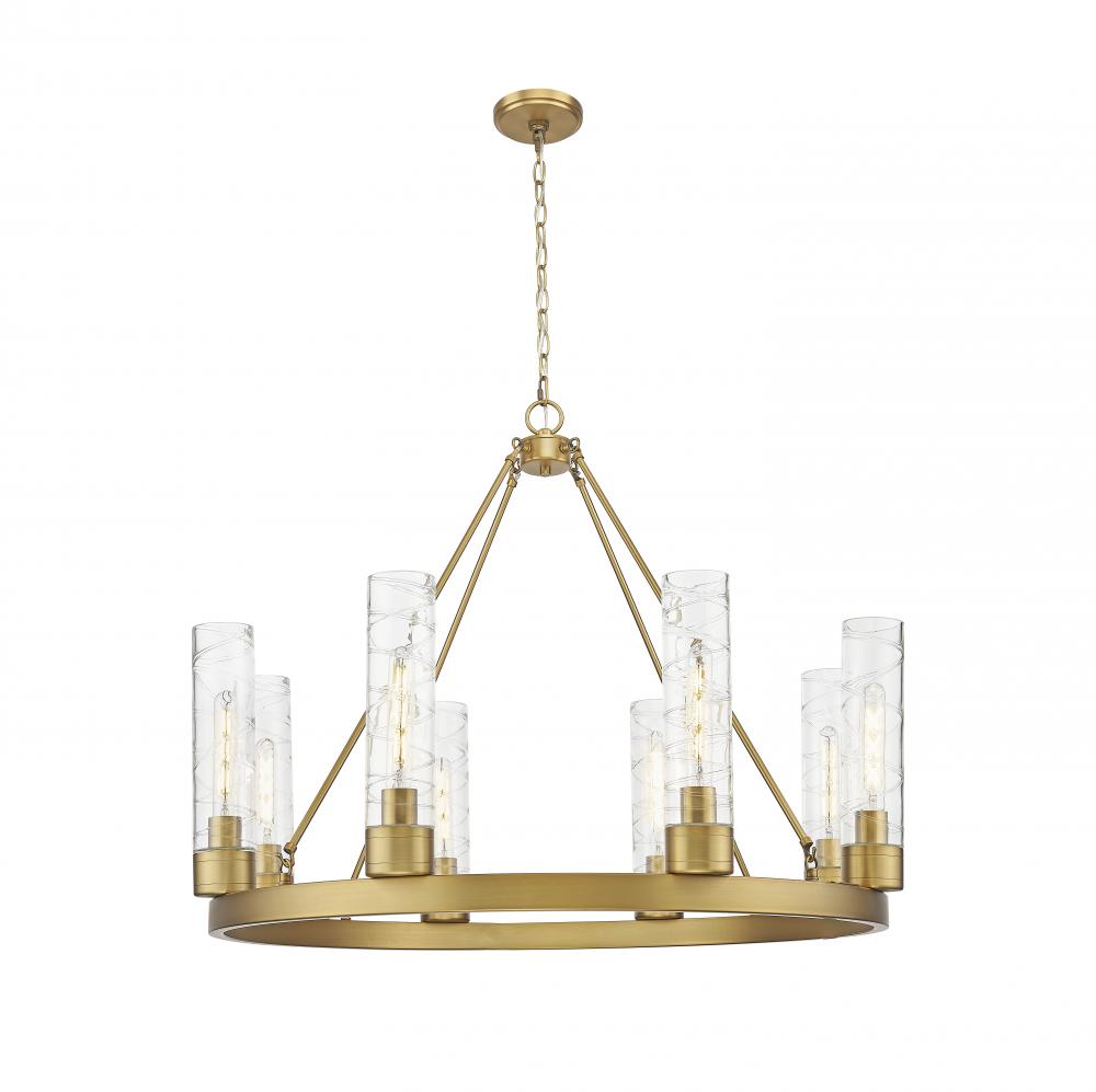 Boreas - 8 Light - 36 inch - Brushed Brass - Chandelier