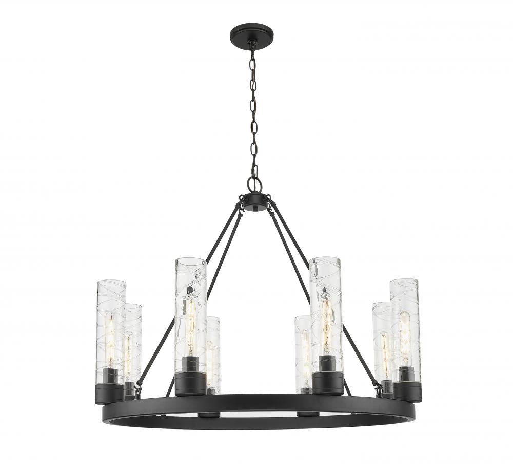 Boreas - 8 Light - 36 inch - Matte Black - Chandelier