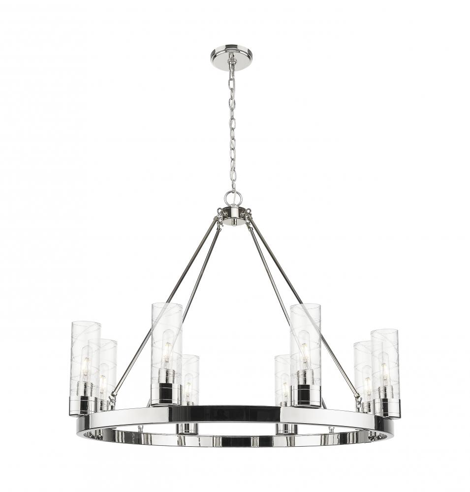 Boreas - 8 Light - 36 inch - Polished Nickel - Chandelier