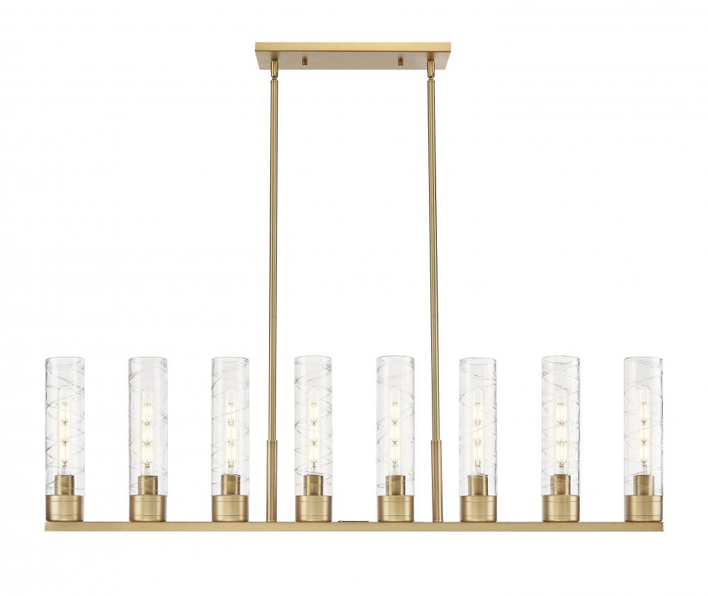 Boreas - 8 Light - 48 inch - Brushed Brass - Linear Pendant