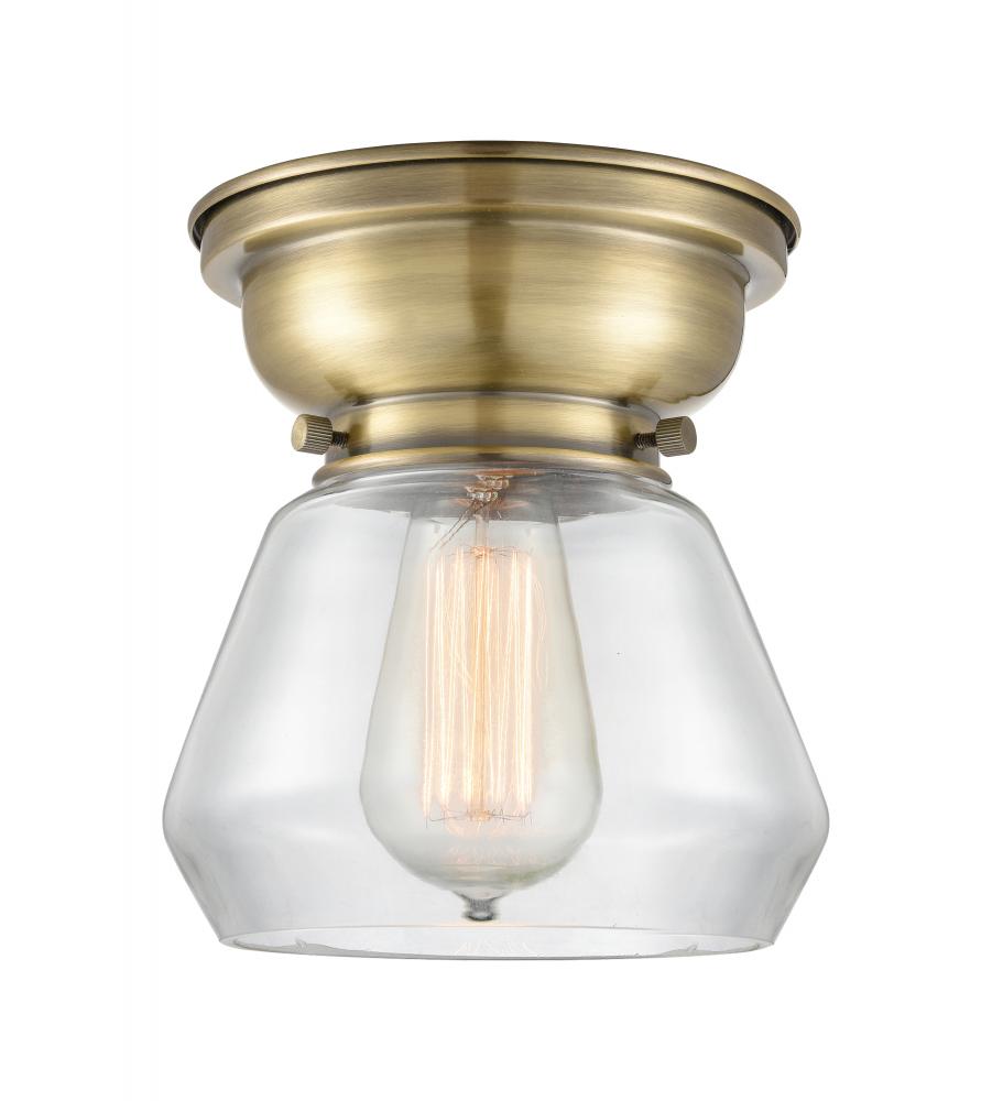 Fulton - 1 Light - 7 inch - Antique Brass - Flush Mount