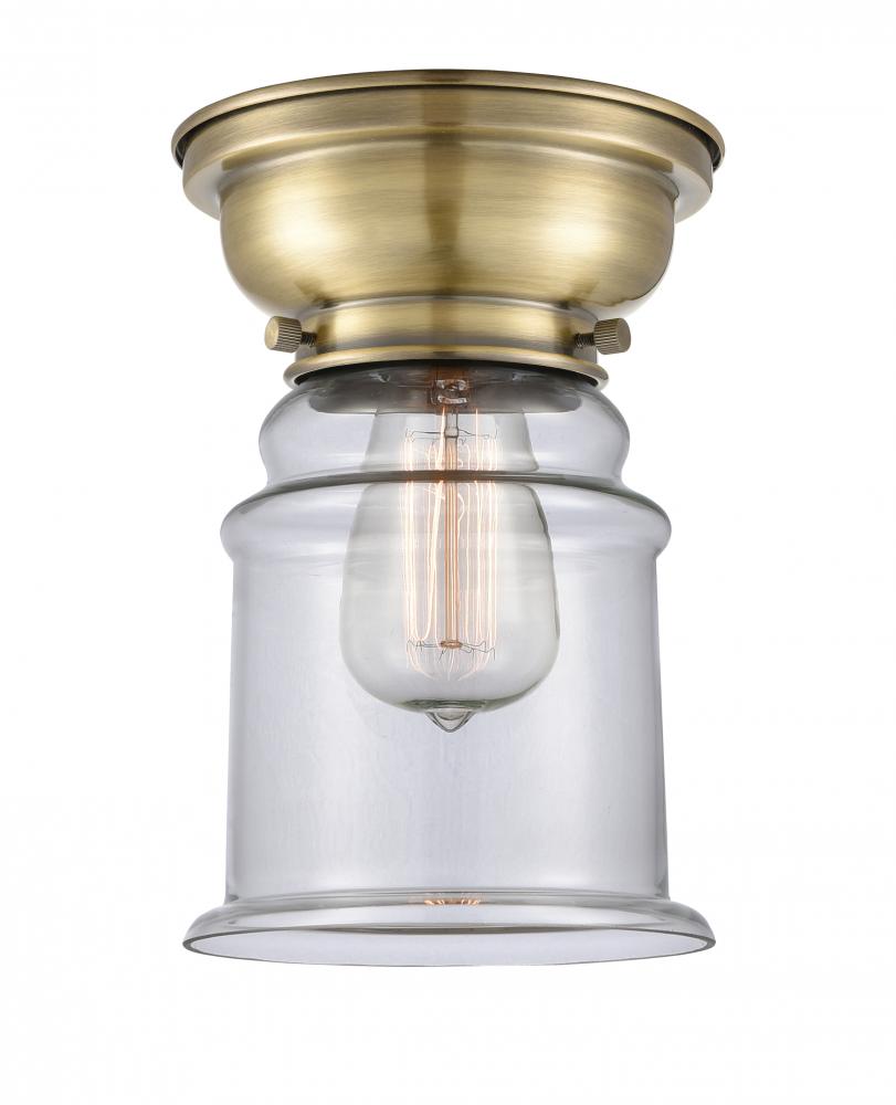 Canton - 1 Light - 6 inch - Antique Brass - Flush Mount