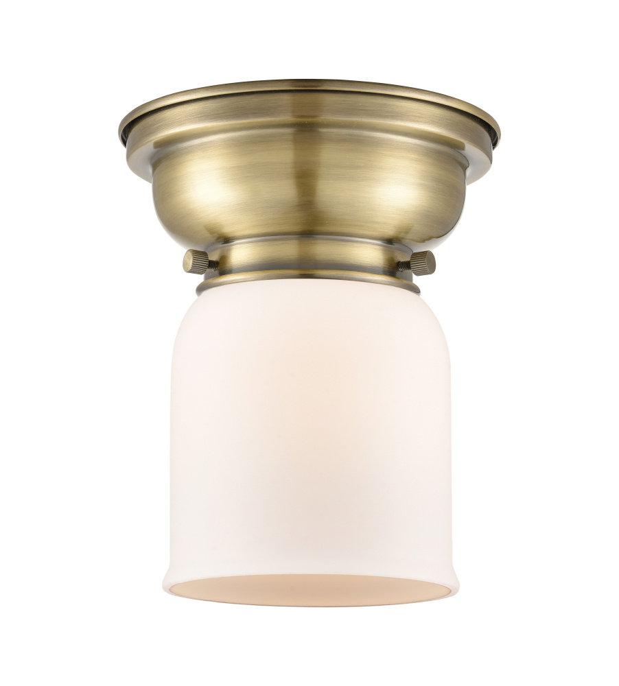Bell - 1 Light - 6 inch - Antique Brass - Flush Mount