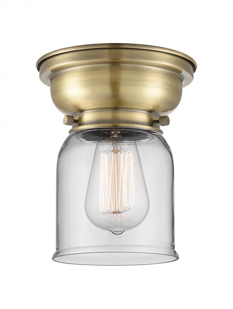 Bell - 1 Light - 6 inch - Antique Brass - Flush Mount