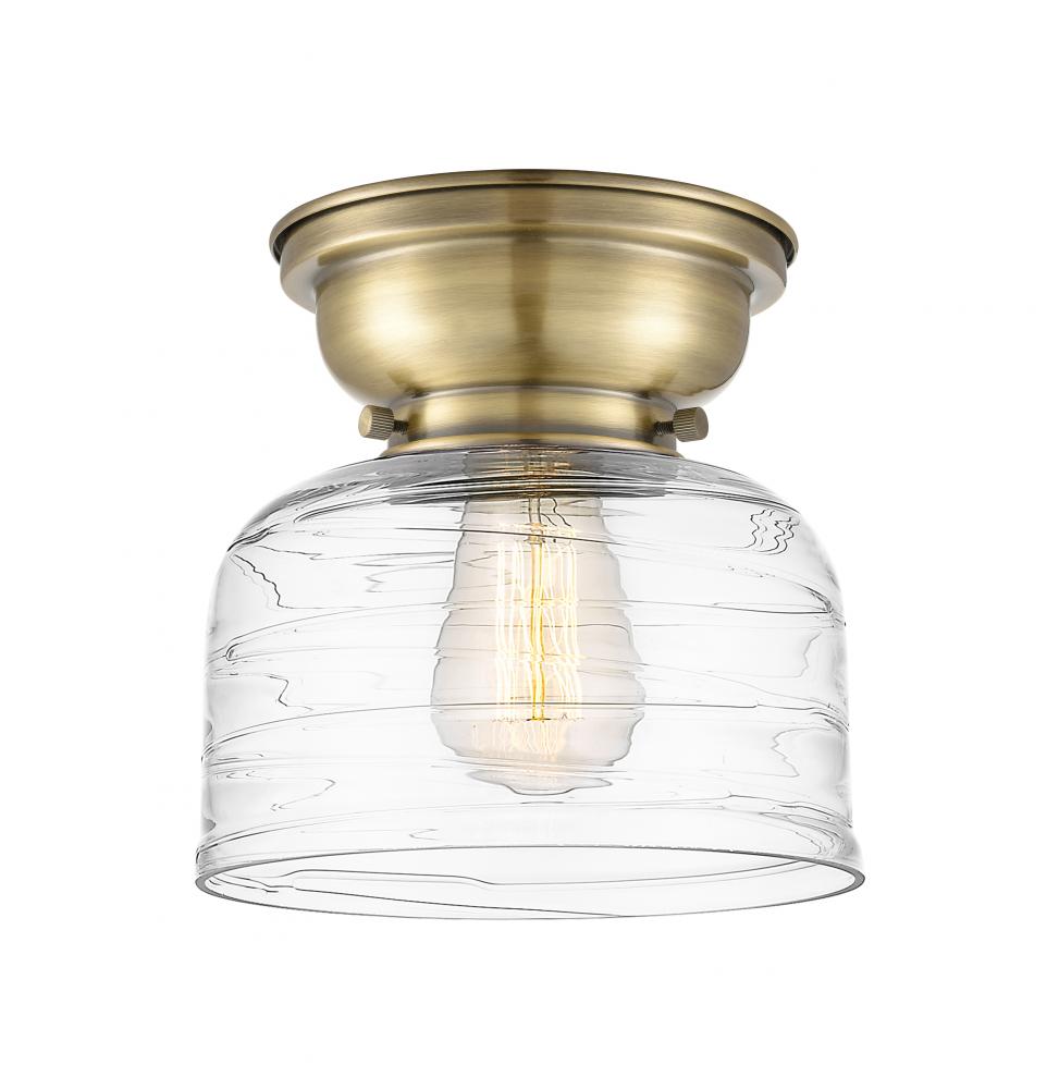 Bell - 1 Light - 8 inch - Antique Brass - Flush Mount