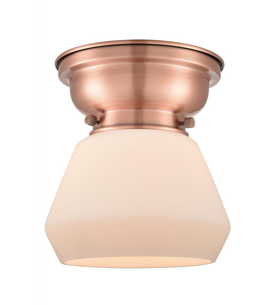 Fulton - 1 Light - 7 inch - Antique Copper - Flush Mount