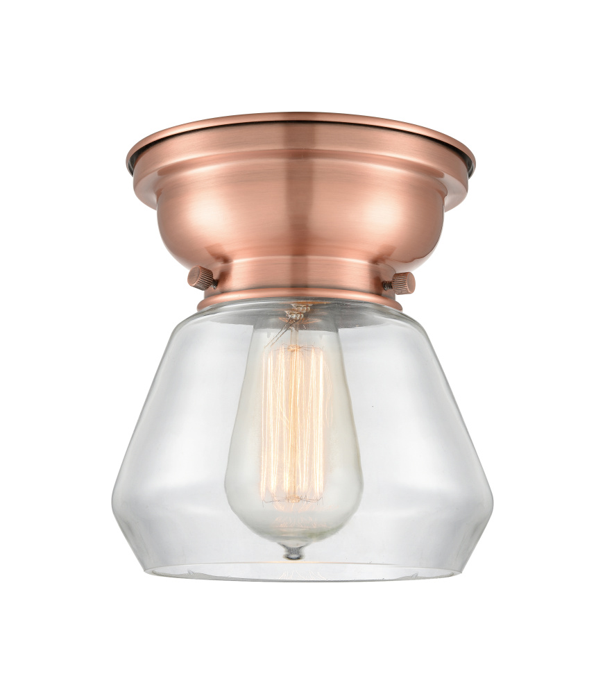 Fulton - 1 Light - 7 inch - Antique Copper - Flush Mount